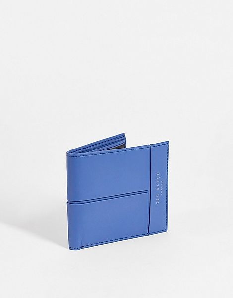 Ted Baker – Samuel – Brieftasche aus Leder in Blau günstig online kaufen