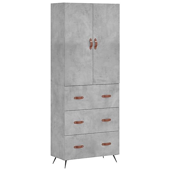 vidaXL Highboard Betongrau 69,5x34x180 cm Holzwerkstoff 3195823 günstig online kaufen