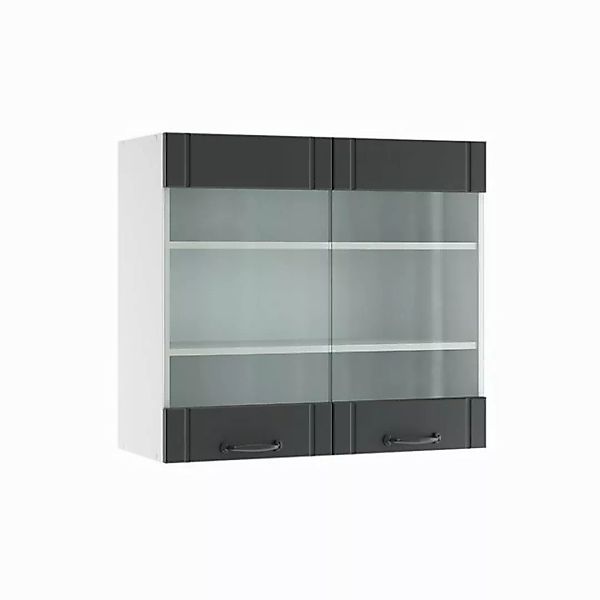 Vicco Glashängeschrank Fame-Line, Anthrazit/Weiß, 80 cm günstig online kaufen