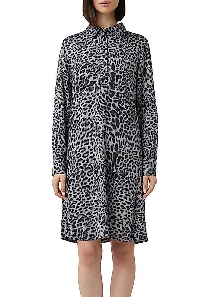 comma Hemdblusenkleid Sommerkleid mit All-Over Leo Print günstig online kaufen