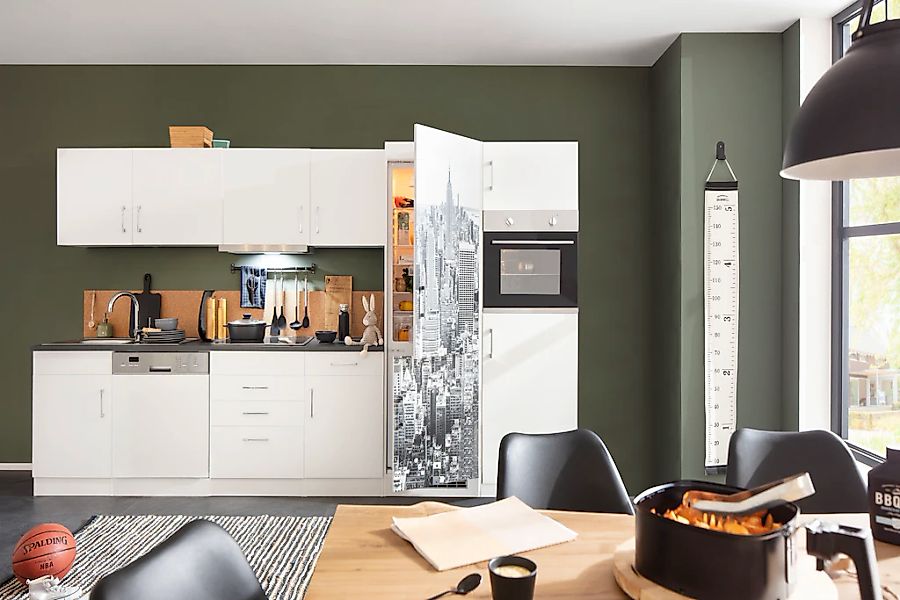 HELD MÖBEL Küchenzeile "Paris", mit E-Geräten, Breite 340 cm, mit großer Kü günstig online kaufen