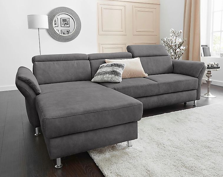 sit&more Ecksofa "Avignon L-Form" Kopfteilverstellung, wahlweise mit Bettfu günstig online kaufen