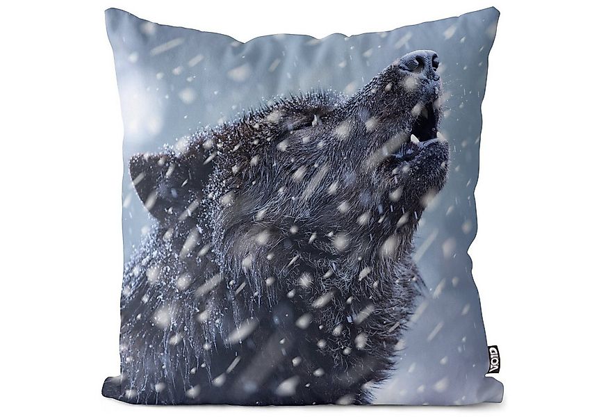 VOID Kissenbezug, (1 Stück), Wolf Wildtier Jagd Raubtier zoo wald wildnis w günstig online kaufen