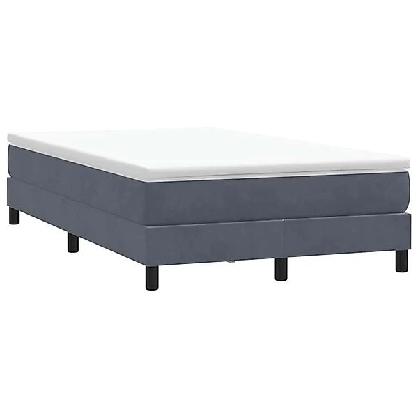 vidaXL Boxspringbett ohne Matratze Dunkelgrau 120x220 cm Samt 3315868 günstig online kaufen