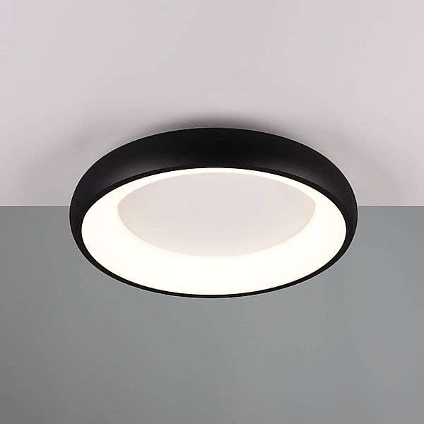 LED-Deckenlampe Cardona, Ø 46,5 cm, schwarz matt, Metall CCT günstig online kaufen