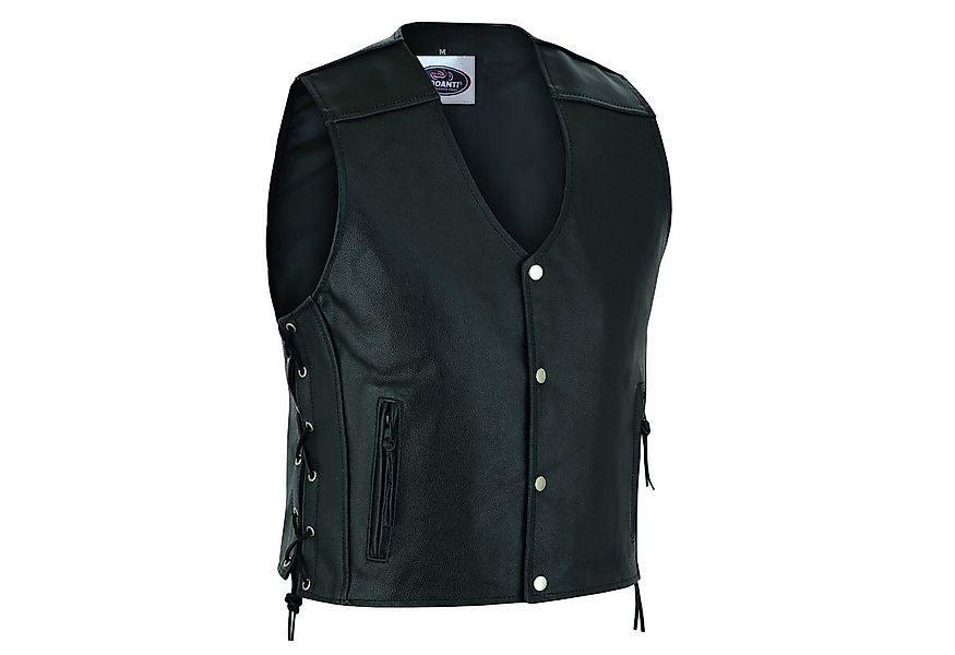 PROANTI Motorradweste elegante Biker Lederweste mit seitlichen Schnüren Cho günstig online kaufen
