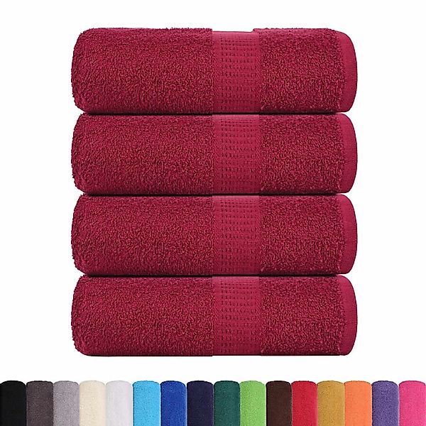 vidaXL Waschhandtücher 4-Tlg FROGN Bordeaux 30x30 cm 100% Baumwolle 136729 günstig online kaufen