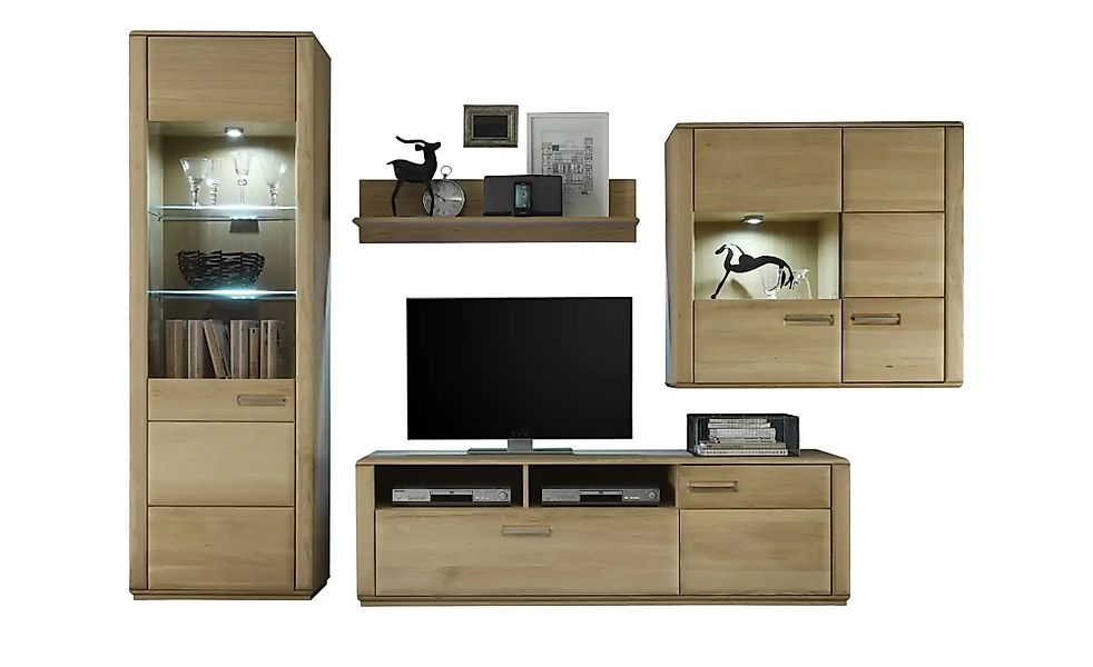 Woodford Wohnwand   Dio ¦ holzfarben ¦ Maße (cm): B: 286 H: 209 T: 51.0 Kom günstig online kaufen