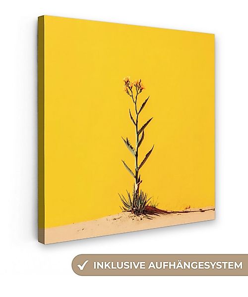 OneMillionCanvasses® Leinwandbild Sand - Pflanze - Gelb - Minimalistisch, F günstig online kaufen
