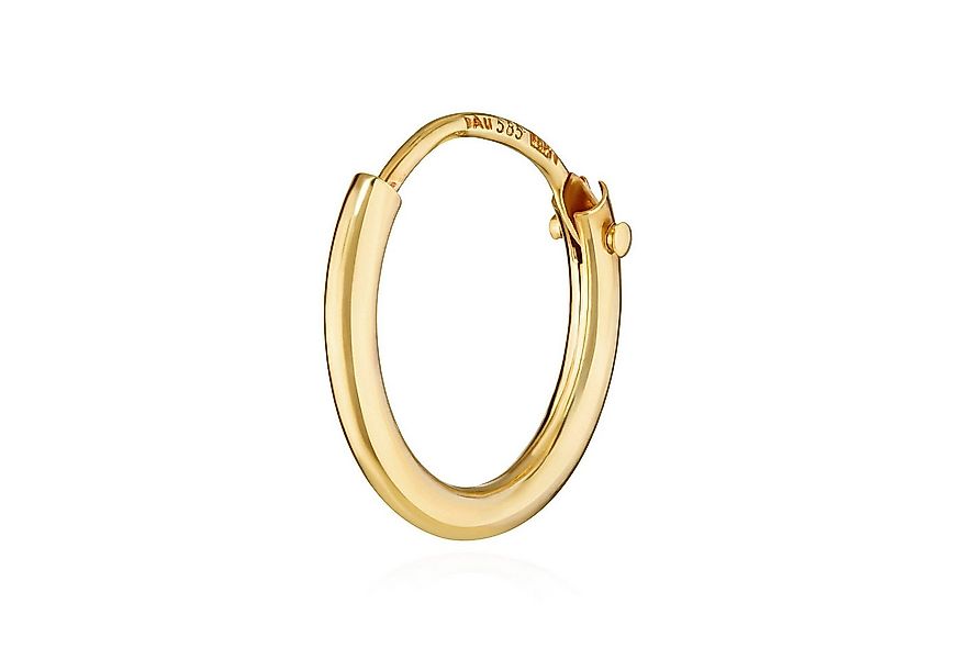 NKlaus Single-Creole 585 Echt Gold Einzel Herren Klapp Creole Ohrring O günstig online kaufen