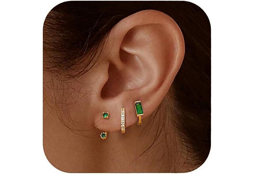 LuxusKollektion Schmuckset Ohrringe Silber 925 Set Damen Zirkonia Creolen O günstig online kaufen