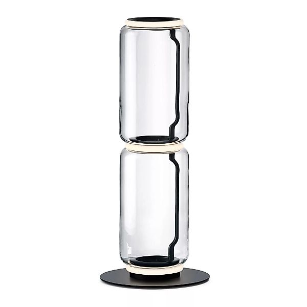 Bodenleuchte Noctambule Cylindre n°2 glas transparent / LED - Ø 25 x H 95 c günstig online kaufen