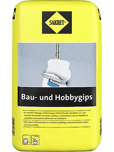Sakret Gipsputz SAKRET Bau- und Hobbygips 10 kg Sack weiß günstig online kaufen