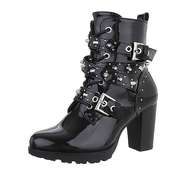 Ital-Design Damen Schnürschuhe Biker Westernstiefelette (87417799) Blockabs günstig online kaufen