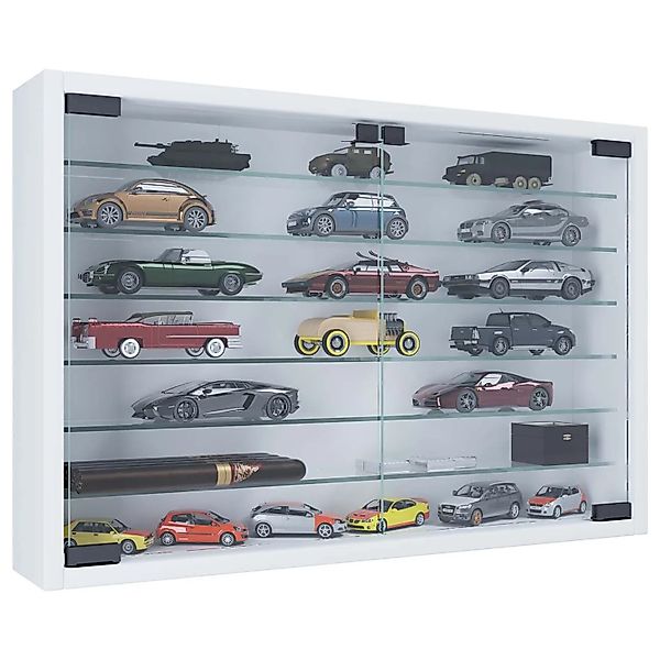 ebuy24 MandosaXL Glasvitrinen Wandhängend 2 Glastüren Weiß günstig online kaufen
