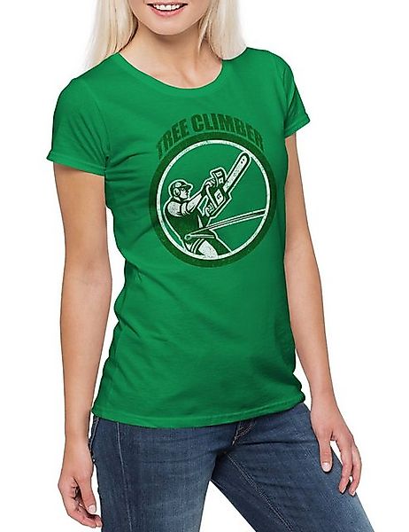 Urban Backwoods Print-Shirt Tree Climber II Damen T-Shirt Holzfäller Axt Wa günstig online kaufen