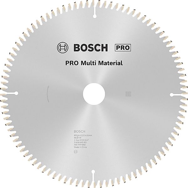 Bosch Kreissägeblatt Multi Material 254 mm x 32 mm x 30 mm 96 Zähne günstig online kaufen