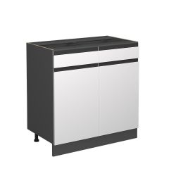 Vicco Unterschrank R-Line, Weiß/Anthrazit, 80 cm günstig online kaufen