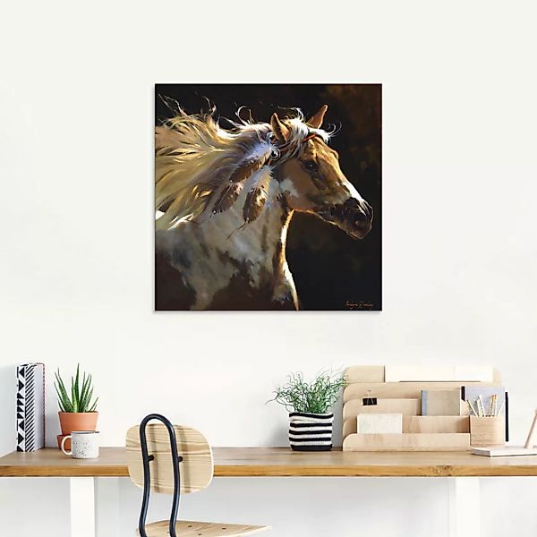 Artland Glasbild "Geisterpferd", Haustiere, (1 St.), in verschiedenen Größe günstig online kaufen