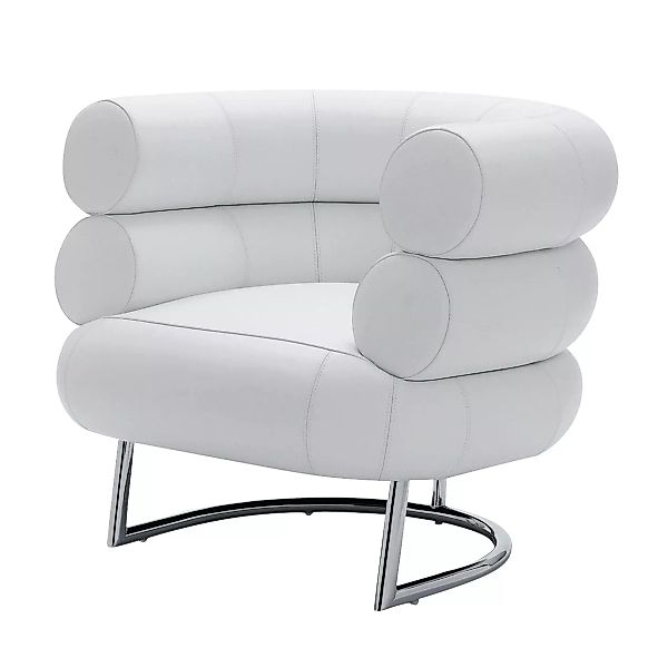 ClassiCon - Bibendum Sessel Gestell Chrom - weiß/Leder Classic günstig online kaufen