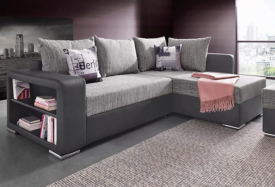 COLLECTION AB Ecksofa "John L-Form", mit Bettfunktion, Bettkasten und integ günstig online kaufen