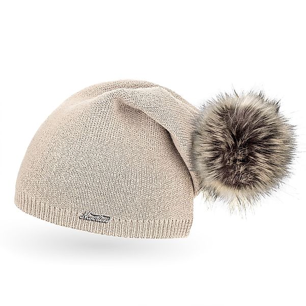 Neverless Bommelmütze Damen Strickmütze mit Fell-Bommel, günstig online kaufen