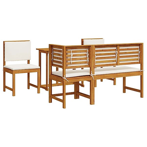 vidaXL 5-tlg Garten-Essgruppe Massivholz Akazie 3329115 günstig online kaufen