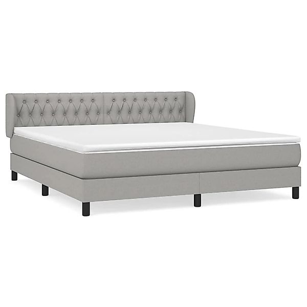vidaXL Boxspringbett mit Matratze Hellgrau 180x200 cm Stoff1399703 günstig online kaufen