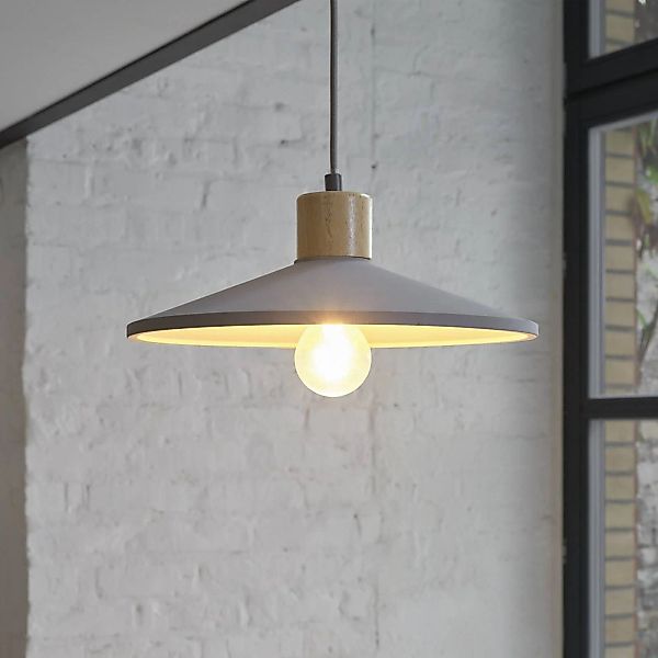 OSRAM Hängeleuchte CONCRETE WOOD, grau, Ø 32 cm, Beton, E27 günstig online kaufen