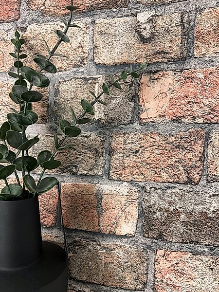 Newroom Vliestapete, Orange Tapete Modern Stein günstig online kaufen