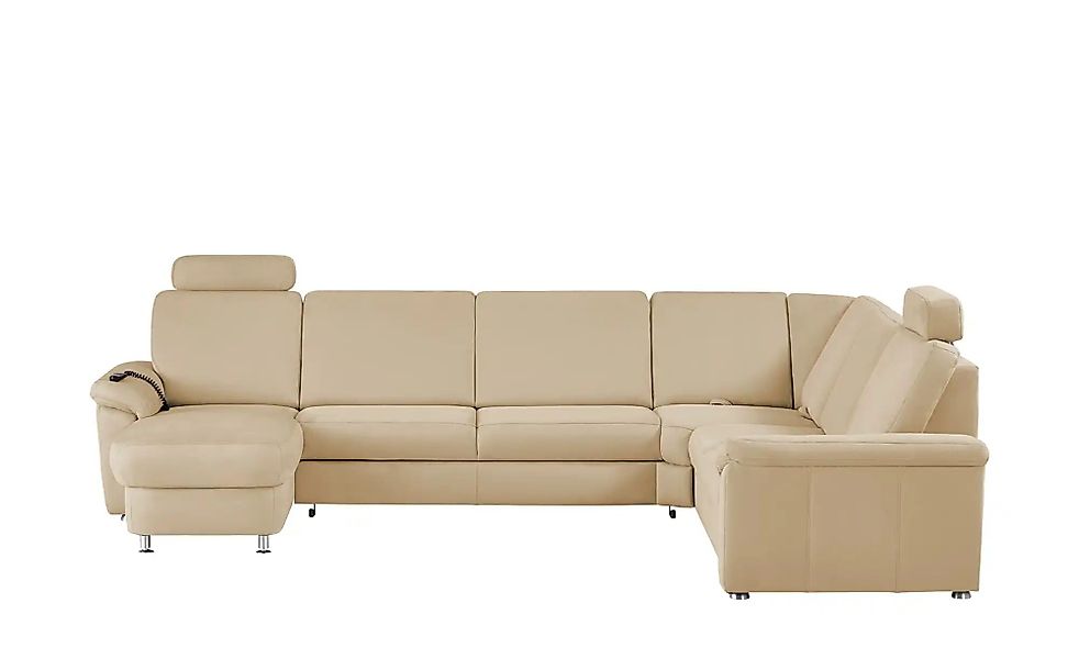 meinSofa Wohnlandschaft Mikrofaser Rita ¦ beige ¦ Maße (cm): B: 330 H: 91 T günstig online kaufen