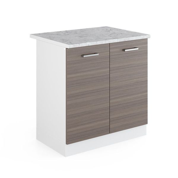 Vicco Spülenunterschrank R-Line, Grau/Weiß, 80 cm, günstig online kaufen