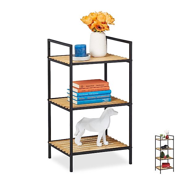 relaxdays Standregal aus Bambus & Metall, günstig online kaufen