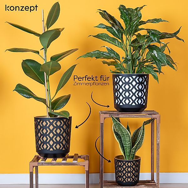 KONZEPT Blumentopf Übertopf Set für Zimmerpflanzen günstig online kaufen