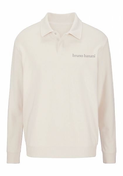 Bruno Banani Sweatshirt "mit Kragen und kleiner Knopfleiste", Langarmshirt günstig online kaufen