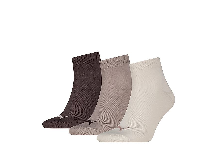 PUMA Kurzsocken PUMA UNISEX QUARTER PLAIN 3P (3 Paar) Atmungsaktiv, Rippenb günstig online kaufen