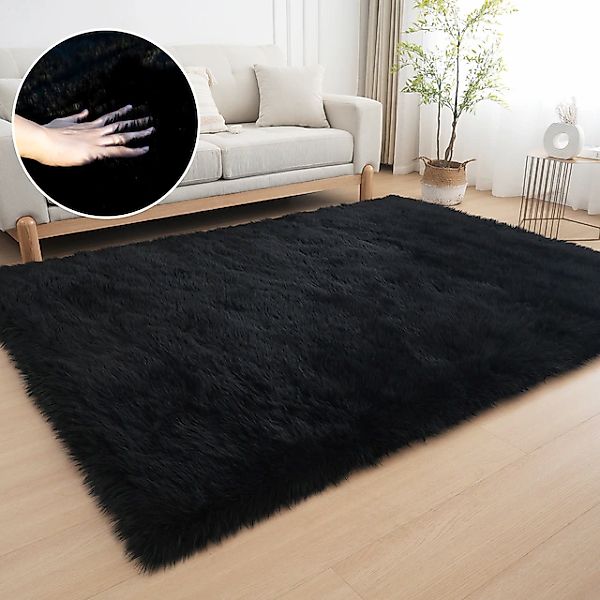 my home Fellteppich Dena, Hochflor Teppiche, kuschelig weich, rechteckig, H günstig online kaufen