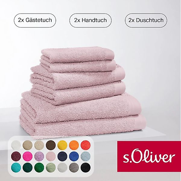 s.Oliver Handtuch Set "s.Oliver, Premium Qualität, 600 gr/m²" Set 6 Stk. Wa günstig online kaufen