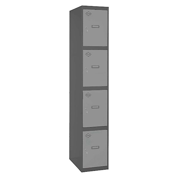 PROREGAL Spind AMEGO HxBxT 180 x 30 x 50 cm 4 Abteile Grundmodul Anthrazit- günstig online kaufen