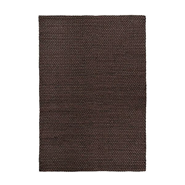 MeGusta Flachflor Teppich Uni Braun Handgewebt 120 x 170 cm günstig online kaufen