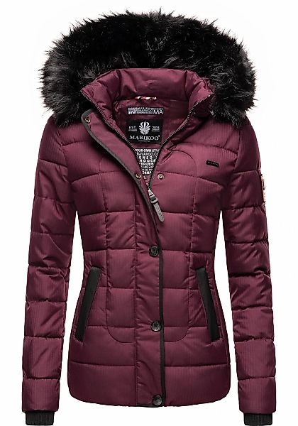 Marikoo Steppjacke "Unique" mit Kapuze modische Winterjacke mit Kunstpelz-K günstig online kaufen