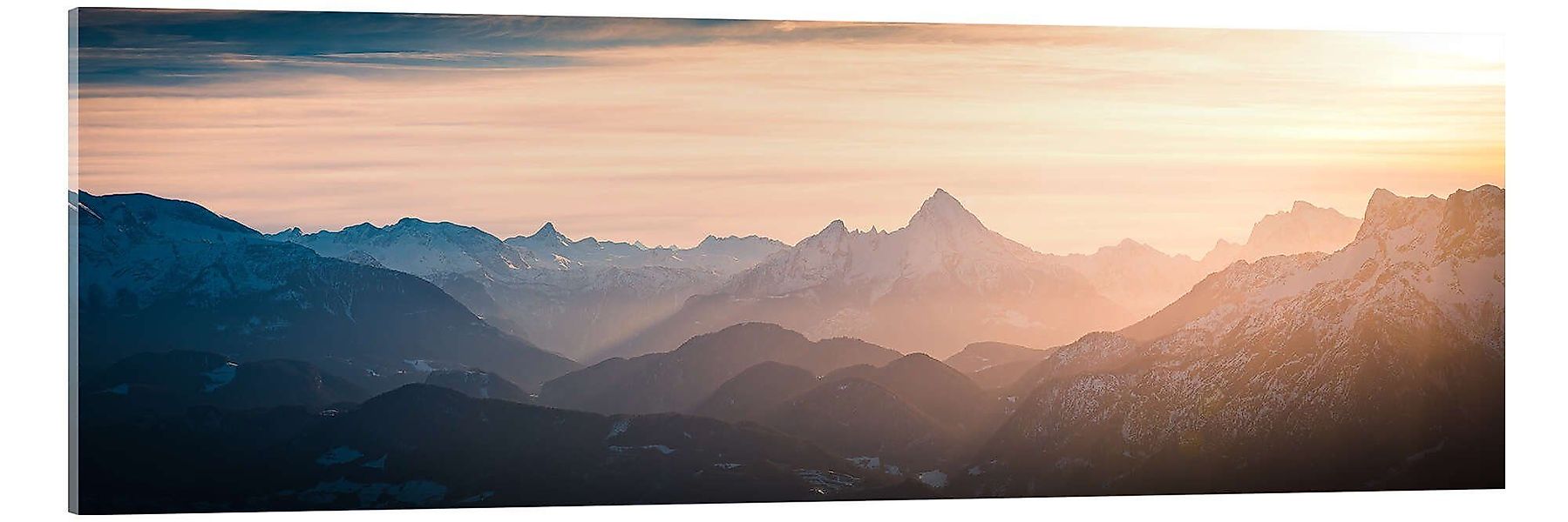 Posterlounge Wandbild Alpen Panorama mit Watzmann, günstig online kaufen