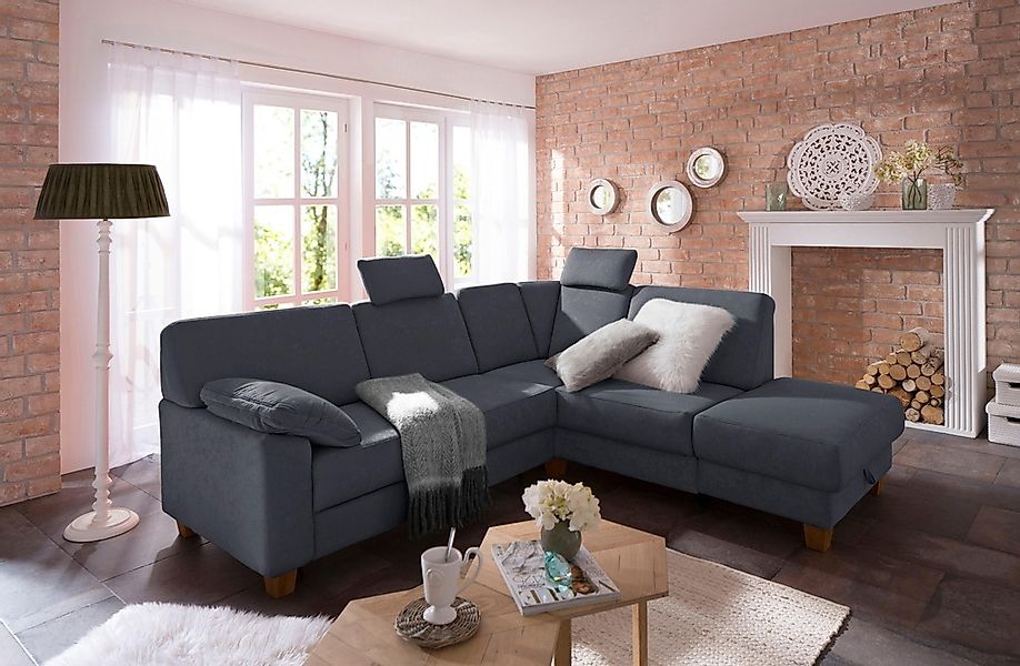 Home affaire Ecksofa »Belfort L-Form« mit Federkern, wahlweise mit Bettfunk günstig online kaufen