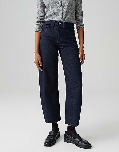 OPUS Relax-fit-Jeans LOLAH MODERN in Rinse Wash Mid Rise Barrel Fit, Ankle, günstig online kaufen