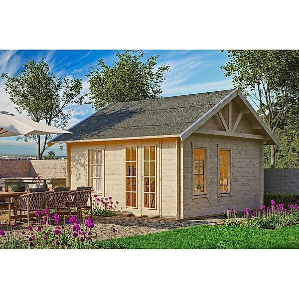 Skan Holz Holz-Gartenhaus Toronto 1 Natur 420 cm x 420 cm günstig online kaufen