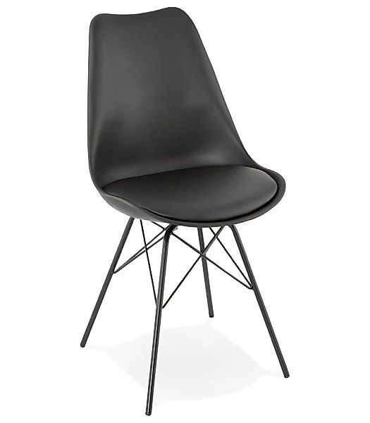 KADIMA DESIGN Esszimmerstuhl Designerstuhl Schwarz Metall günstig online kaufen