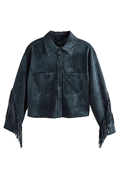 Next Lederjacke Fransenjacke aus Velourslederimitat (1-St) günstig online kaufen