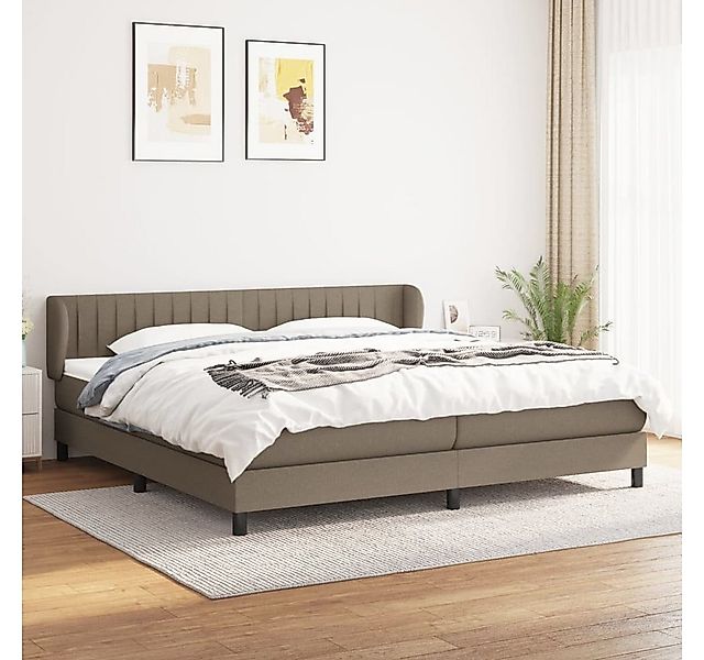 vidaXL Boxspringbett Boxspringbett mit Matratze Taupe 200x200 cm Stoff Bett günstig online kaufen