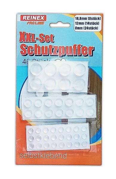 Reinex Anschlagpuffer 46x SCHUTZPUFFER Ø 8/12/18,8mm selbstklebend Glasklar günstig online kaufen