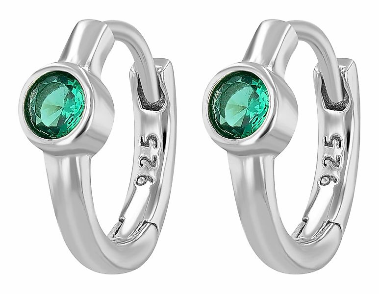 Adelia´s Klappcreolen "Damen Ohrringe – Klappcreole aus 925 Silber mit Zirk günstig online kaufen